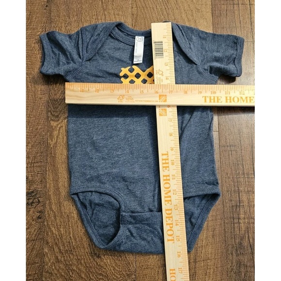 Chik Fil A Waffle Fry Baby Bodysuit Size 18M Blue Waffle Fry Heart Short Sleeve - Picture 7 of 7
